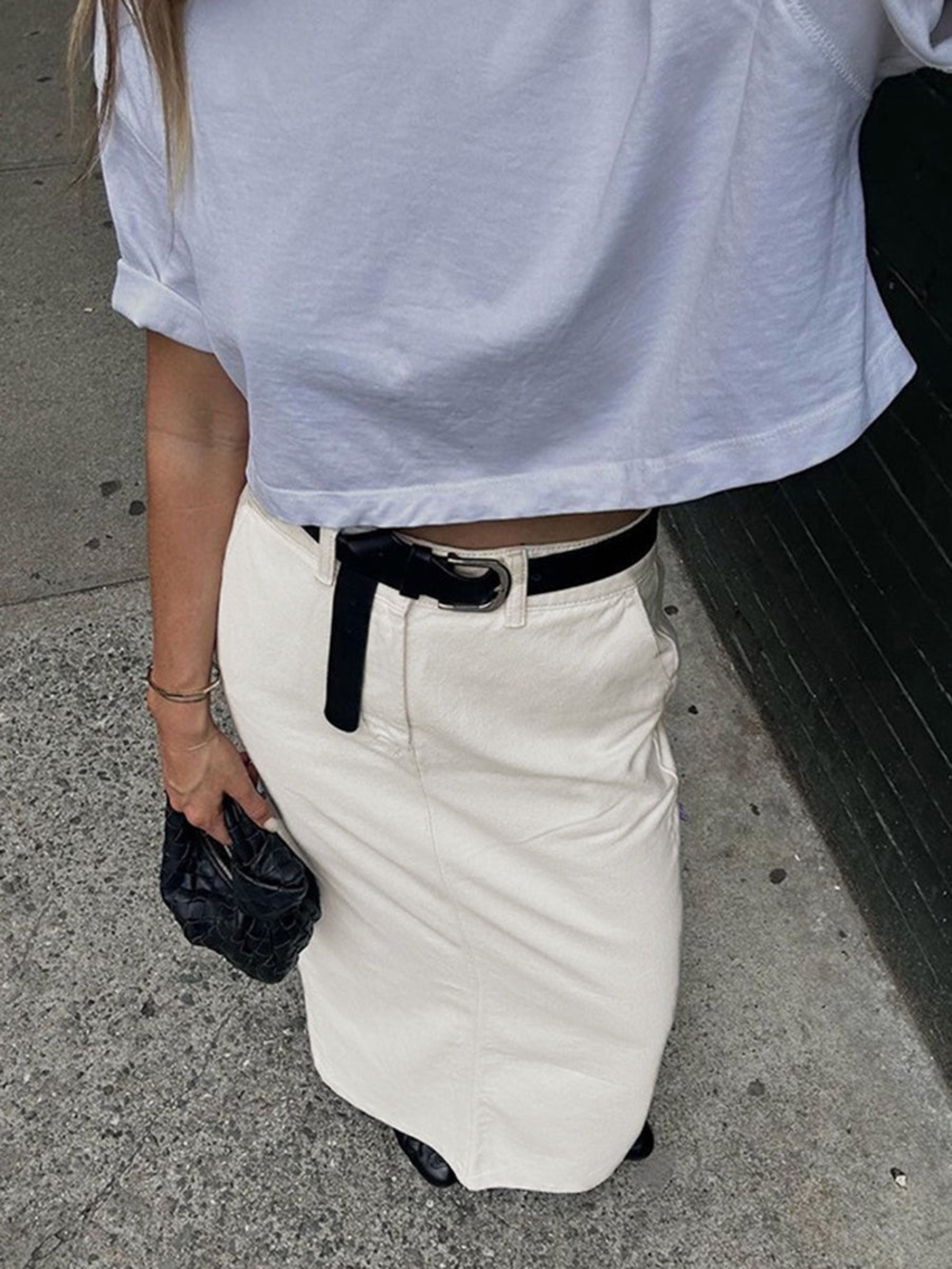 Commense Parisian Slit Maxi Skirt White size small - Picture 3 of 6